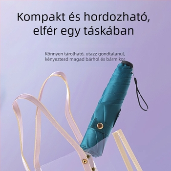 Ultra könnyű háromszakaszos összecsukható esernyő, mini hordozható napernyő vinil UV védelemmel, ceruza-stílusú esernyő, testreszabható logó