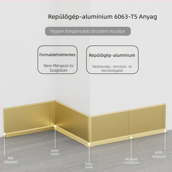 Öntapadós alumínium padlószegély, 6/8 cm szélesség, krémszínű