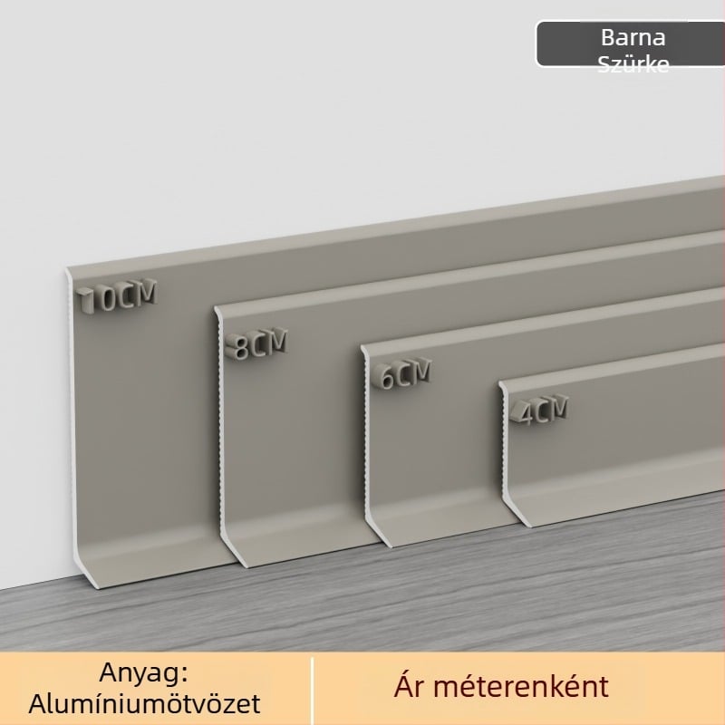 Öntapadós alumínium padlószegély, 6/8 cm szélesség, krémszínű