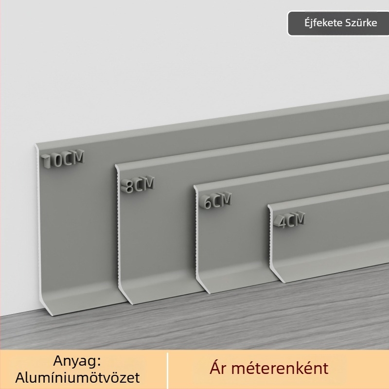 Öntapadós alumínium padlószegély, 6/8 cm szélesség, krémszínű