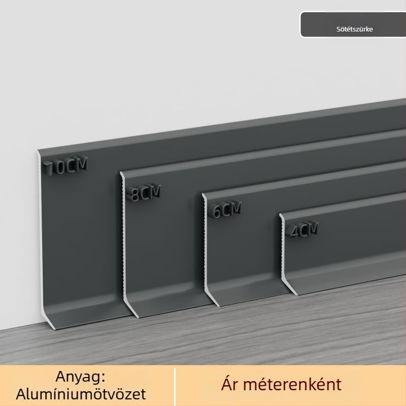 Öntapadós alumínium padlószegély, 6/8 cm szélesség, krémszínű