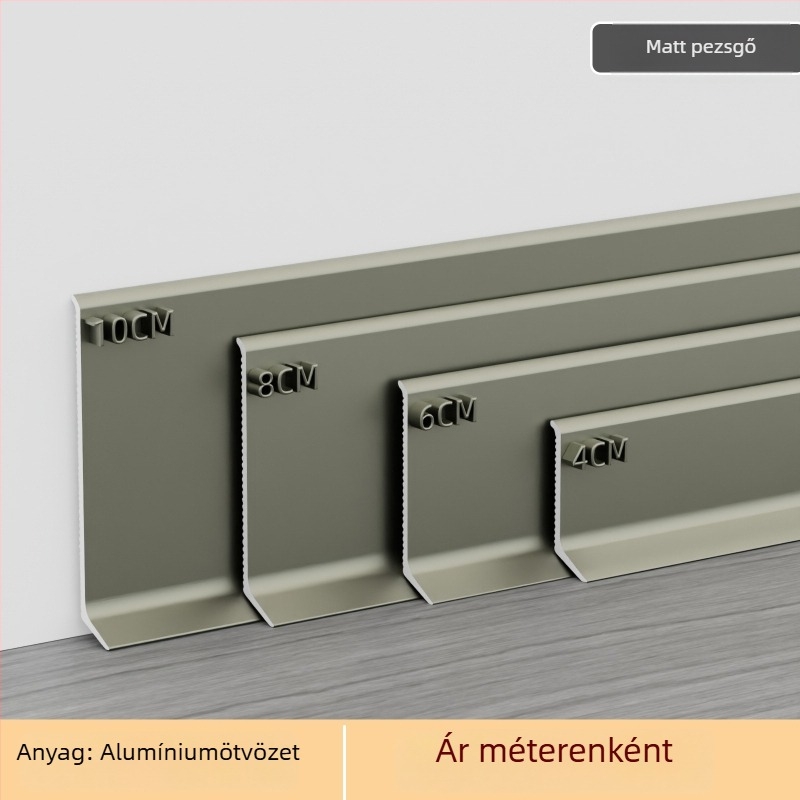 Öntapadós alumínium padlószegély, 6/8 cm szélesség, krémszínű