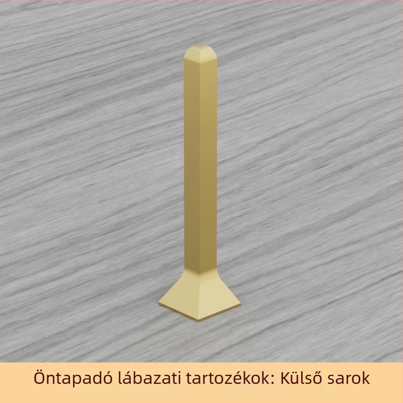 Öntapadós alumínium padlószegély, 6/8 cm szélesség, krémszínű