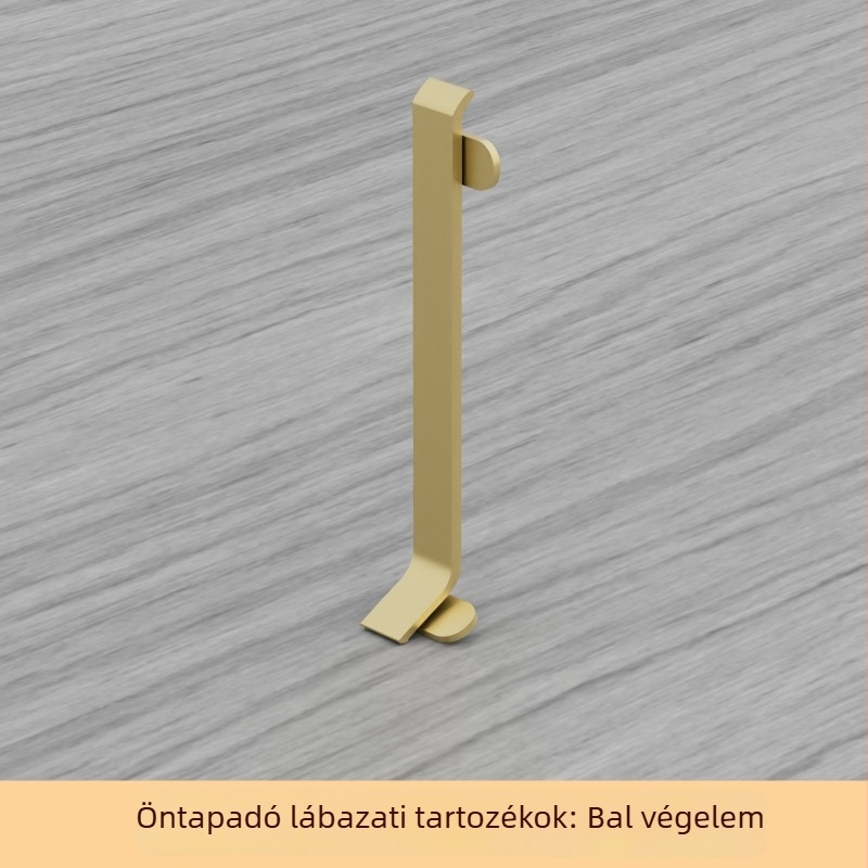 Öntapadós alumínium padlószegély, 6/8 cm szélesség, krémszínű