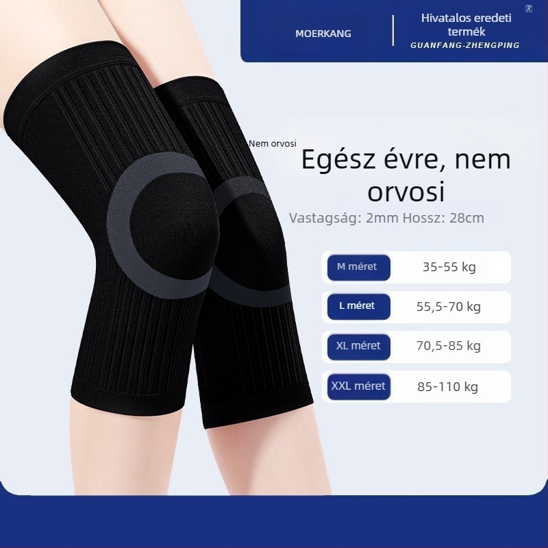 Nyári bambuszszénrostból készült csúszásmentes térdvédő, könnyű ízületi védelem sporthoz