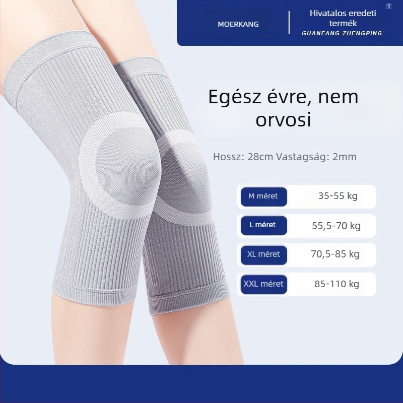 Nyári bambuszszénrostból készült csúszásmentes térdvédő, könnyű ízületi védelem sporthoz