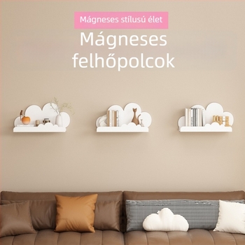 Felhő alakú mágneses falipolc a gyerekszobába — falra szerelhető tároló és dekoráció az előszobába