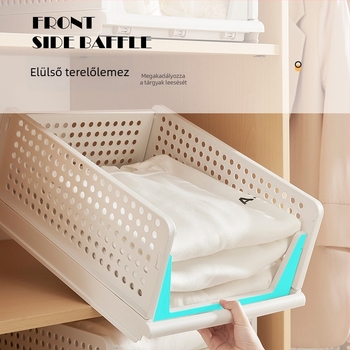 42 cm széles ruhatár, rétegelt osztóval, kihúzható ruhás rendező