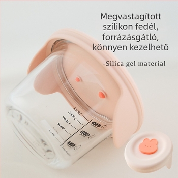 Üveg bébiételes tál zárt tárolóval – gőzölhető tojásos tál és gyerekeknek való ebédbox