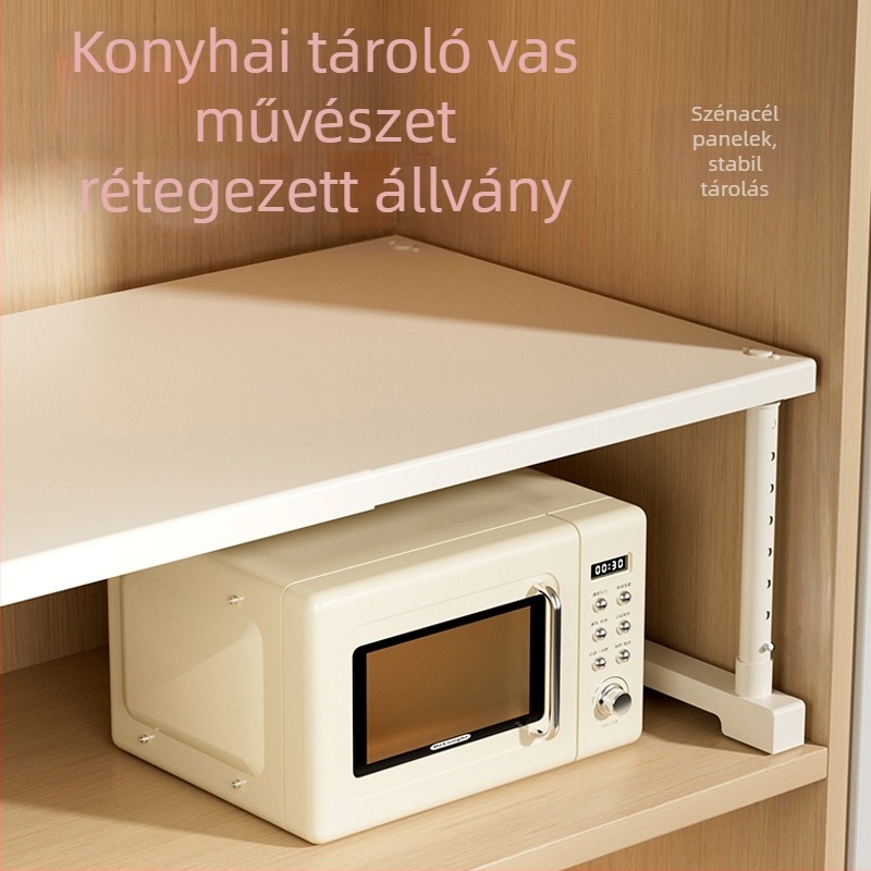Húzható konyhai tárolóállvány: többszintes rendező a mosogató alatti szekrényhez és a munkalapra helyezhető készülékekhez