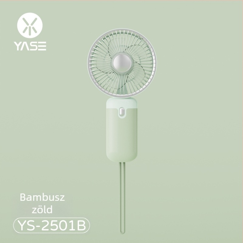 USB mini kézi ventilátor logóval, hordozható, újratölthető, 3 lapát