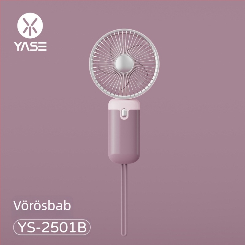 USB mini kézi ventilátor logóval, hordozható, újratölthető, 3 lapát