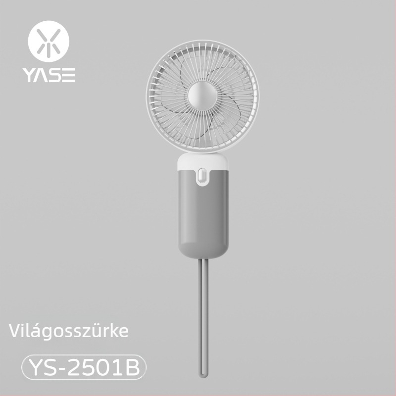 USB mini kézi ventilátor logóval, hordozható, újratölthető, 3 lapát