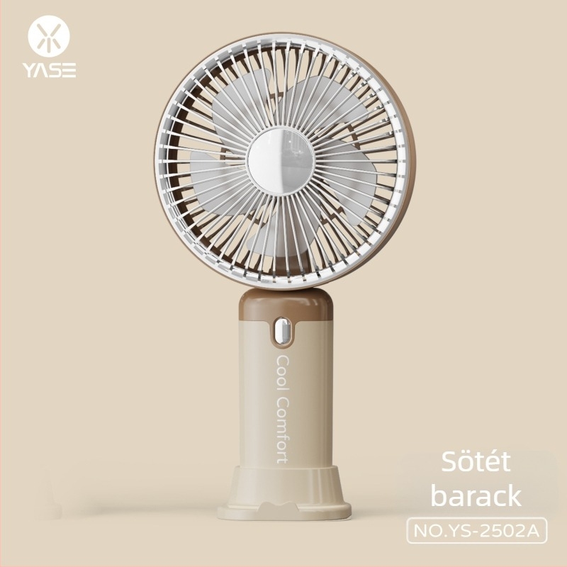 USB mini kézi ventilátor logóval, hordozható, újratölthető, 3 lapát