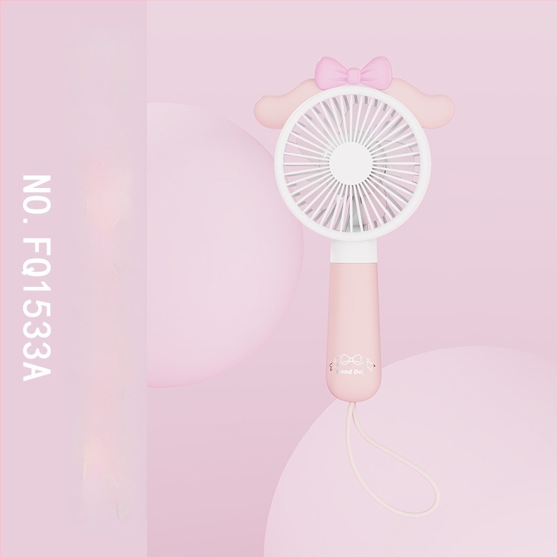 USB mini kézi ventilátor logóval, hordozható, újratölthető, 3 lapát