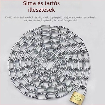 Láncos zár kerékpárhoz és elektromos kerékpárhoz, lopás elleni, acéllánc