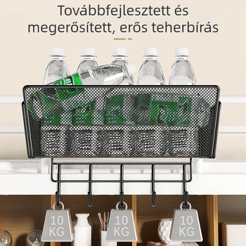 Fém oldalt lógatható tárolókosár az ágy melletti használatra – tároló felső ágyhoz kollégiumban