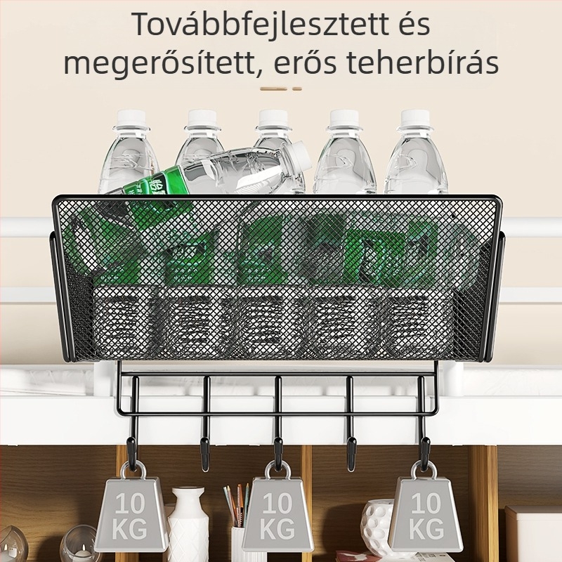 Fém oldalt lógatható tárolókosár az ágy melletti használatra – tároló felső ágyhoz kollégiumban