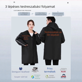 Vízálló férfi munkaruha ősz-télre, fleece béléses, porvédő kabát raktárban végzendő feladatokra