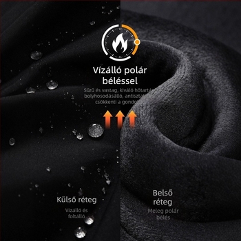 Vízálló férfi munkaruha ősz-télre, fleece béléses, porvédő kabát raktárban végzendő feladatokra