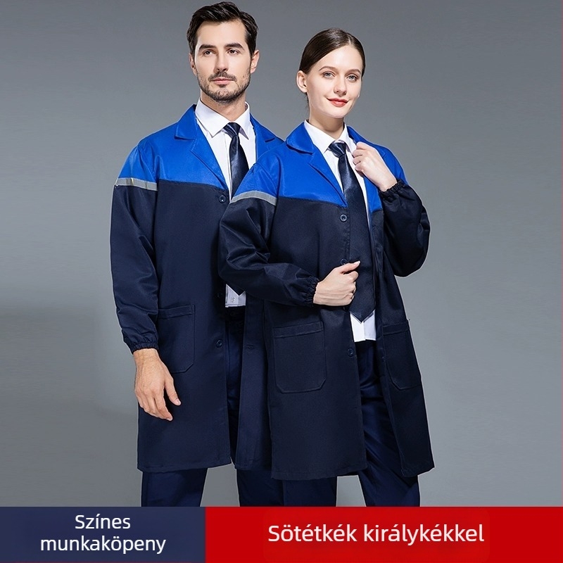 Vízálló férfi munkaruha ősz-télre, fleece béléses, porvédő kabát raktárban végzendő feladatokra