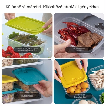 Tea Flower téglalap alakú műanyag élelmiszertároló doboz fedővel
