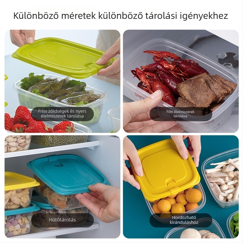 Tea Flower téglalap alakú műanyag élelmiszertároló doboz fedővel