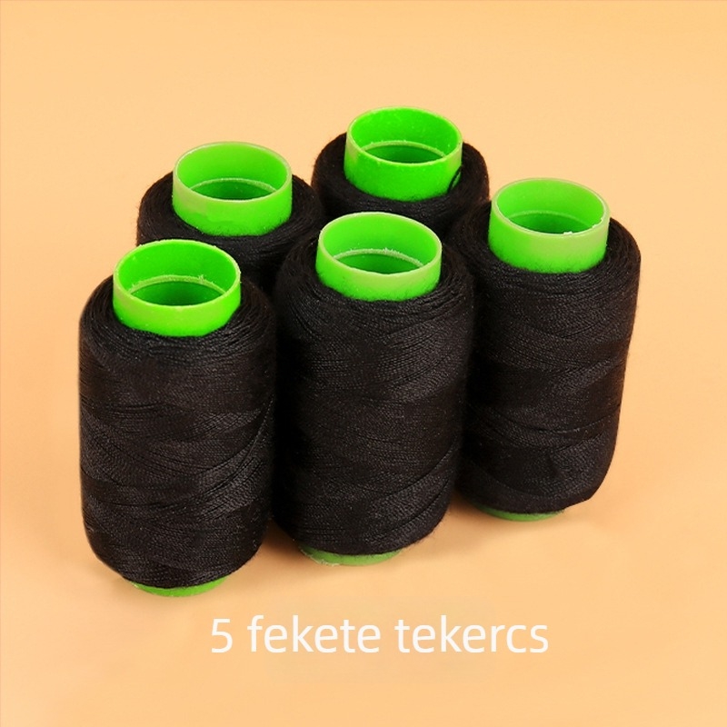 Háztartási varrókészlet fekete-fehér cérnával, praktikus kézi varráshoz