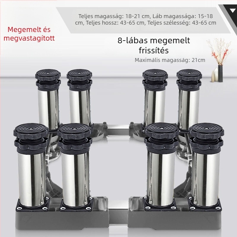  Univerzális mosógép tartó állítható magassággal és kültéri klímaberendezéshez magasságot növelő tartóval