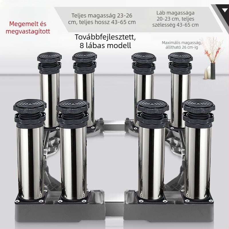  Univerzális mosógép tartó állítható magassággal és kültéri klímaberendezéshez magasságot növelő tartóval