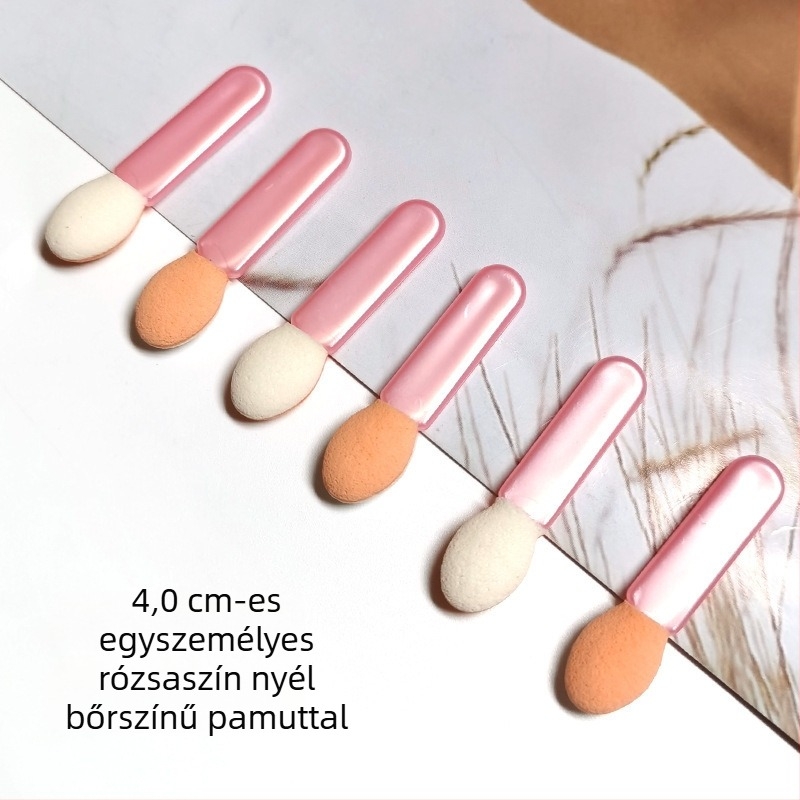 Egyszer használatos szemhéjfesték ecset, dupla végű szivacs, hordozható mini szemsmink ecset.