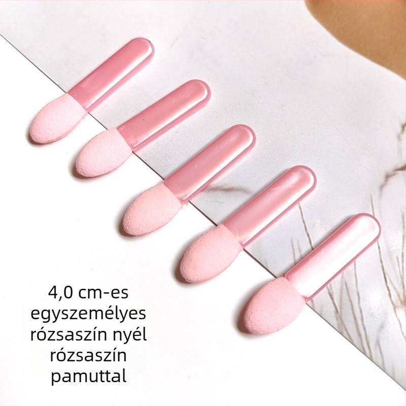 Egyszer használatos szemhéjfesték ecset, dupla végű szivacs, hordozható mini szemsmink ecset.