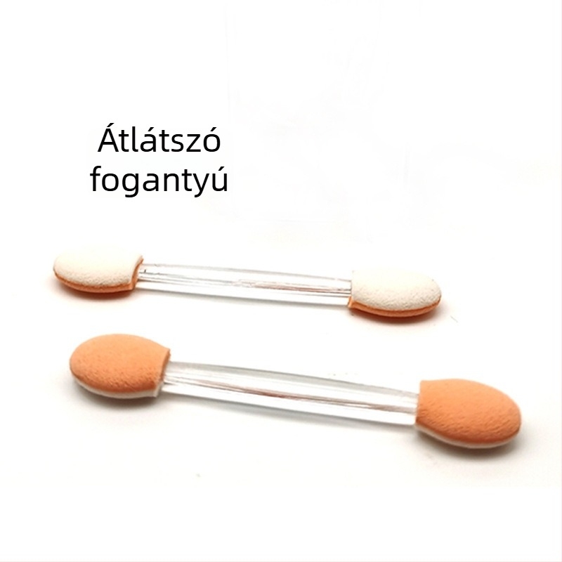 Egyszer használatos szemhéjfesték ecset, dupla végű szivacs, hordozható mini szemsmink ecset.