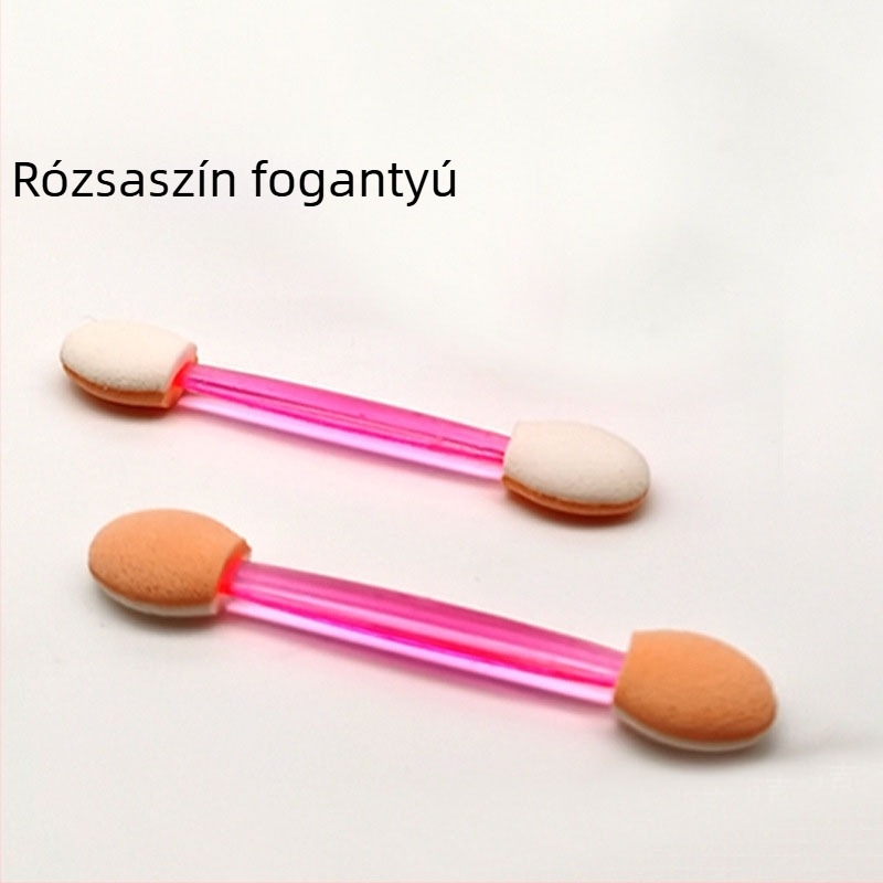 Egyszer használatos szemhéjfesték ecset, dupla végű szivacs, hordozható mini szemsmink ecset.