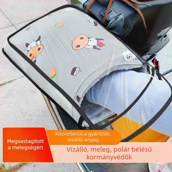 Téli kesztyű elektromos kerékpárhoz és motorkerékpárhoz fleece béléssel, vízálló és szélálló, vastag