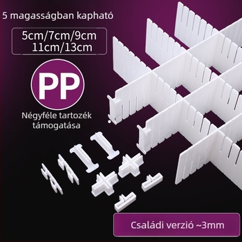 Vastagított fiókelválasztó és tároló osztó — moduláris rendező rács panelok