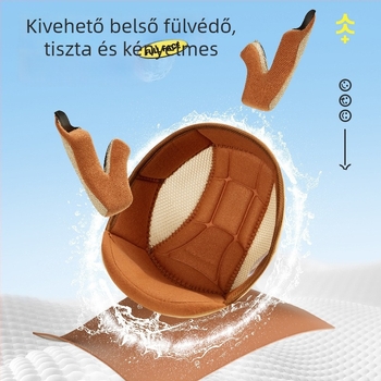 Gyerekeknek készült teljes arcú sisak ABS-sel, Class A az új nemzeti szabvány szerint, aranyos rajzfilm dizájn, alkalmas elektromos járművekre és robogókra
