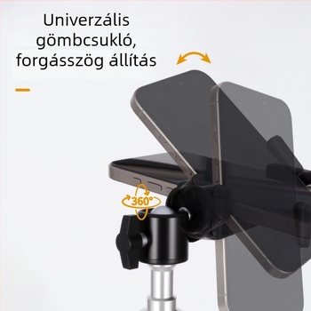 2,1 m-es állvány élő közvetítéshez és telefonos fényképezéshez, telefontartóval, töltőfény és földre álló lámpa tartó