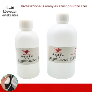 Arany- és ezüst ékszerek tisztító- és polírozó folyadéka oxidáció eltávolítására és ragyogás helyreállítására