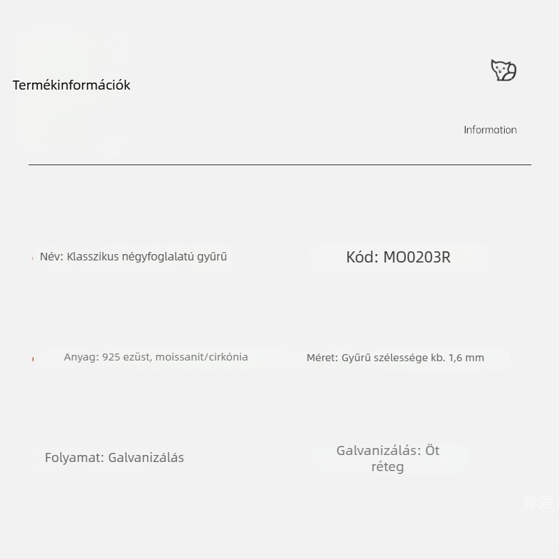 Moissanite gyűrű nőknek 925-ös ezüstből – minimalista stílus, négy karom foglalat, micro pavé