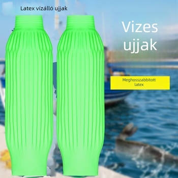 Védő vízálló latex ujjvédők, olajálló, kopásálló, kosztálló, sav– és lúgálló, hosszított hosszúságú konyhai munkához