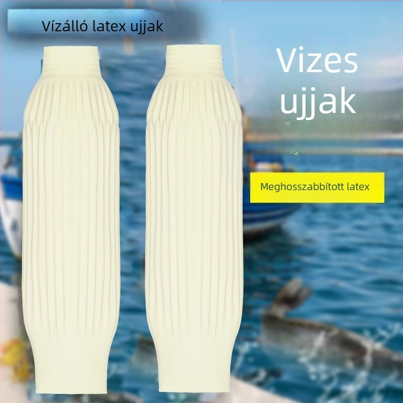 Védő vízálló latex ujjvédők, olajálló, kopásálló, kosztálló, sav– és lúgálló, hosszított hosszúságú konyhai munkához