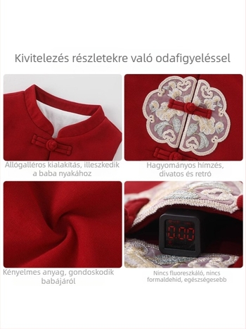 DUUDUU Teljes Hold – Pamut bébi mellény, vastag, kínai stílusú, ujjatlan, őszi-téli viselet