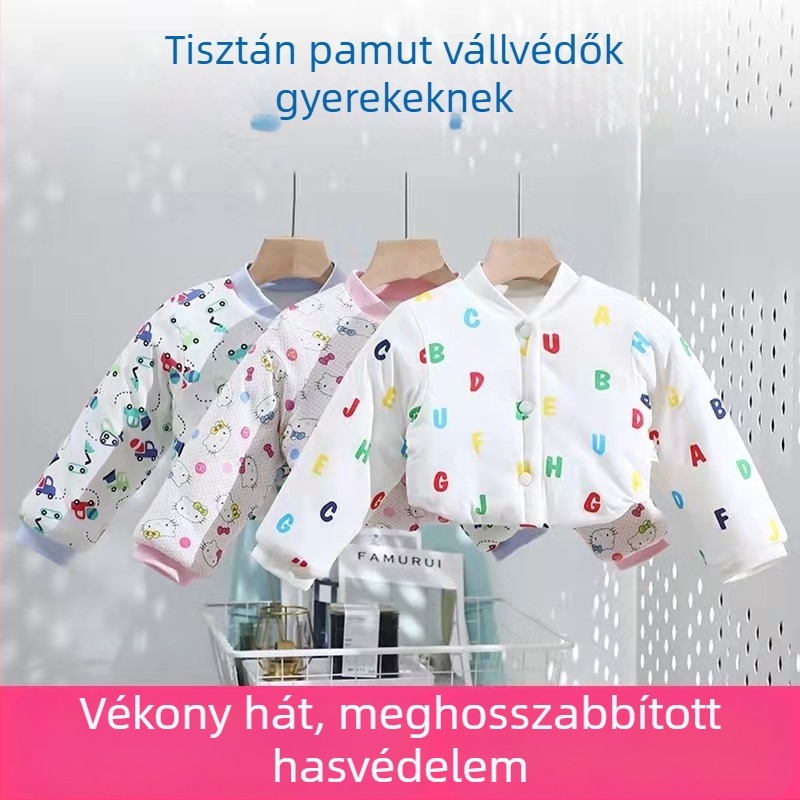 Gyerek vállvédő mellény alváshoz, meleg, vastag, őszre-télre