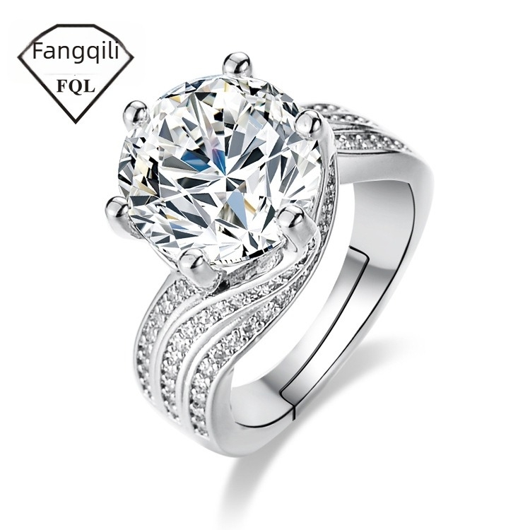 5 karátos Moissanite gyűrű nőknek, tojás alakú kialakítás, gyémánt hatású