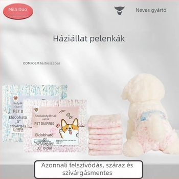 Kutyapelenkák hím- és nőstény kutyáknak, speciális higiéniai párnák, kis testű kutyák számára nadrág a vizeletvédelme érdekében