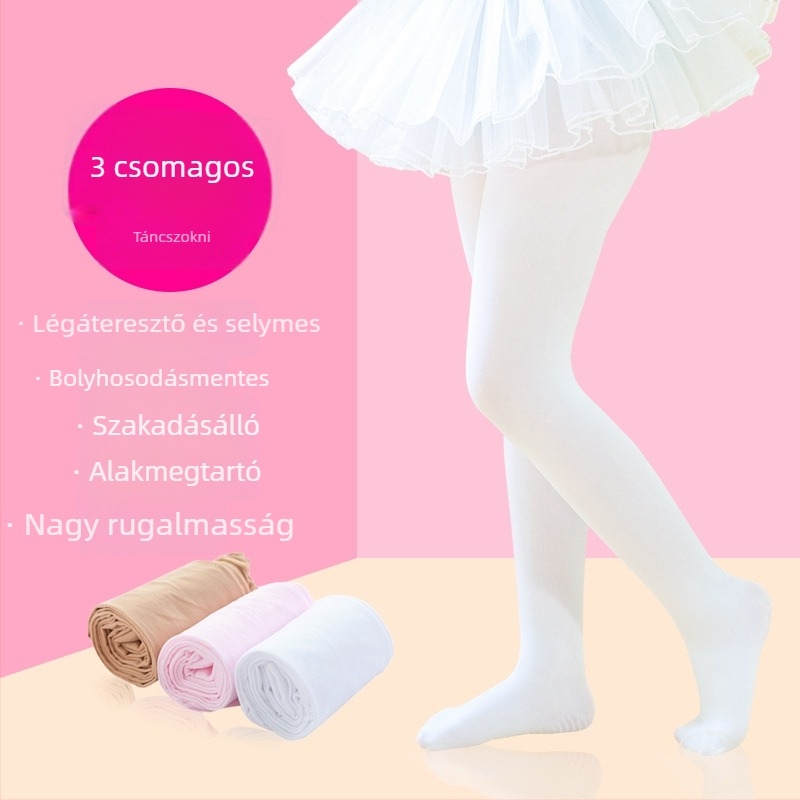 Gyerekeknek szánt bársony balett leggings tánchoz – tavasz–ősz, gyakorláshoz