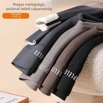 Téli gyerek Shark nadrág fleece-sel bélelt, extra vastag, magas derekú, lányoknak 140 cm felett, jóga nadrág
