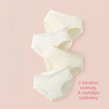 Bread Rabbit 7A antibakteriális pamut alsónemű gyerekeknek lányoknak, fehér, tánc vizsgára