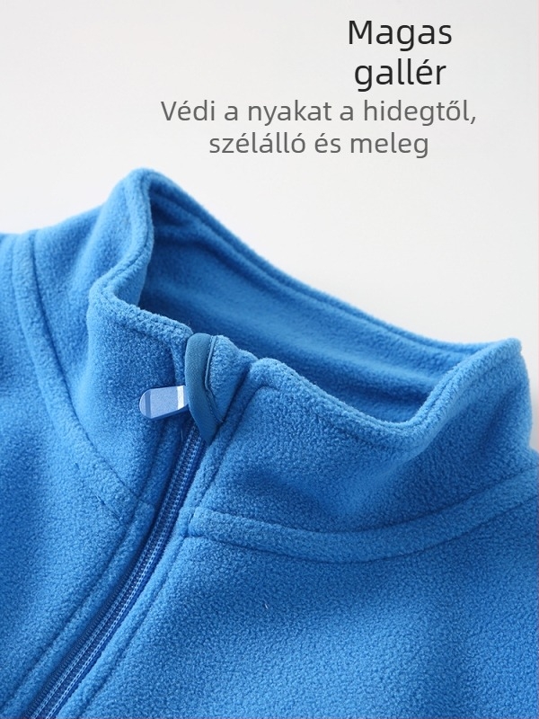 Gyerekek őszi polár fleece külsőruha: könnyű cipzáros dzseki és fleece-béléses mellény